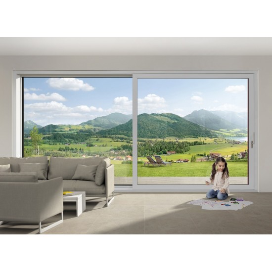 Alzante scorrevole con profili Rehau Geneo 3200x2400, bianco 