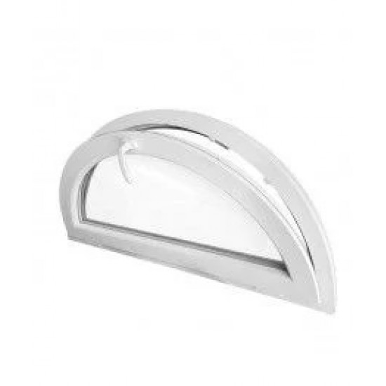 Finestra ad arco - MEZZALUNA A WASISTAS, Rehau 5 camere, BIANCO, 1200 x 600