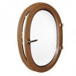 Finestra ovale a battente oblò in PVC COLOR LEGNO O VERNICIATO RAL 900 X 1200