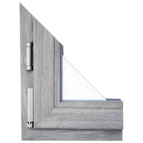 Finestra PVC Rehau, 1 anta, 600 x 1100 colore LEGNO NON STANDARD, completa di vetro 331-14-4 BE piu Argon, ferramenta antiefrazione, microventilazione di serie