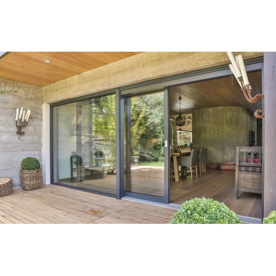 Alzante scorrevole con profili Rehau Geneo 2400x2200, pellicolato 77 colori o bicolore