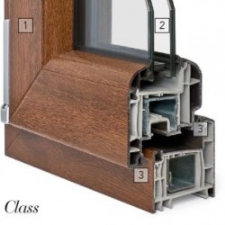 Finestra PVC Rehau, 1 anta, 700 x 1400 colore ROVERE GOLD, completa di vetro 331-14-4 BE piu Argon, ferramenta antiefrazione, microventilazione di serie